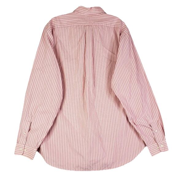 Polo Ralph Lauren Shirt Mens Size XL 17 Pink Stripe Button Down Oxford LS - Picture 2 of 9